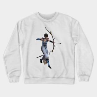 Archer Woman with Bow and Arrow Crewneck Sweatshirt